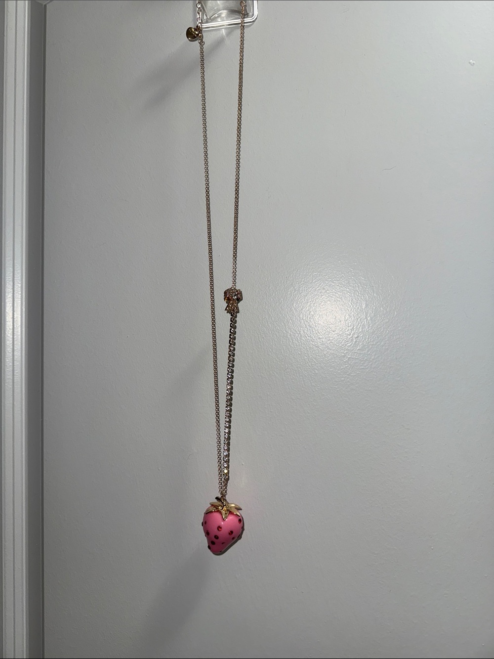 Pink Strawberry Pendant Necklace - Women Jewelry